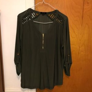 ‼️SOLD‼️Cute Army Green Blouse